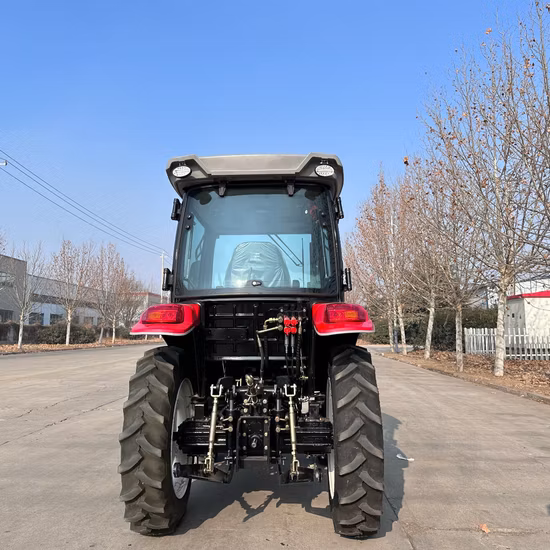 B 60HP 70HP 80HP 90HP Tratores de fazenda para fabricante de máquinas agrícolas Trator de rodas 4WD Mini trator de caminhada Pomar Pequena fazenda Arroz Gramado Grande Jardim etc.